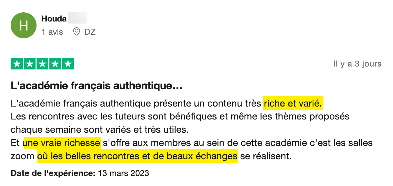 Témoignage Houda